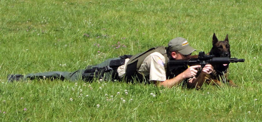 Clint and Eros on ground