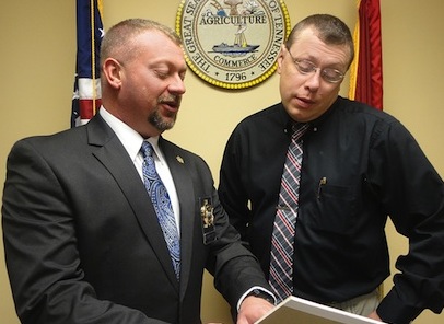 Sheriff Tommy Jones with Detective Doug Mills